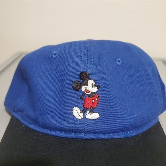 NWT Mickey Mouse Walt Disney Navy Blue Embroidered One Size Hat Baseball Cap - Picture 2 of 8